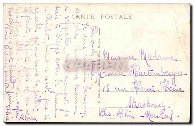 Dieppe - L'Avant-Port — vista del puerto con varios barcos a vela, editor G. Arnaud, n° 62 — Reverso
