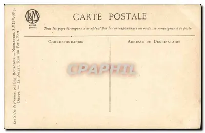Widok ulicy w Eng. Bouches — Le Pollet — autorstwa Eugène Bourgeoy — Rewers