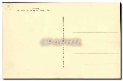 Dieppe — O Porto e o Cais Henri IV — Louc 76 — Verso