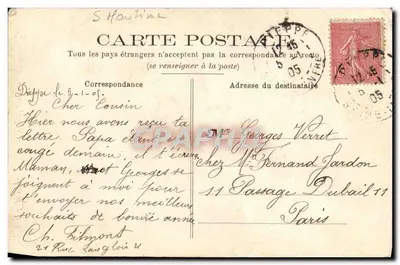 Około Dieppe — Petit-Apperville — E. Jolichaux — Rewers