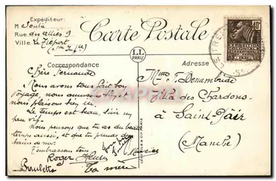 Le Tréport — Katedra św. Jakuba — LL. n°98 — Rewers