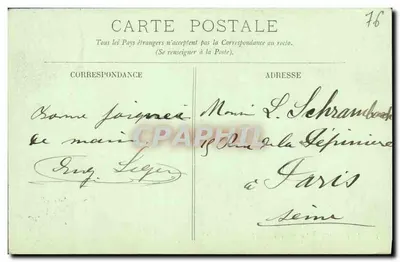 ÉTRETAT — Widok na skały — LL. — N°15 — Rewers