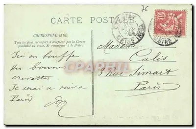 ÉTRETAT — Falisy — Aiguille — LL. — N° 18 — Rewers