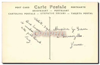 Etretat — Góra i Porta Aral w burze — ND Fot. — Rewers