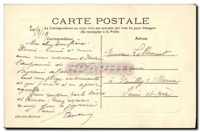 Etretat — A Praia — Livraria Médérinal — Verso