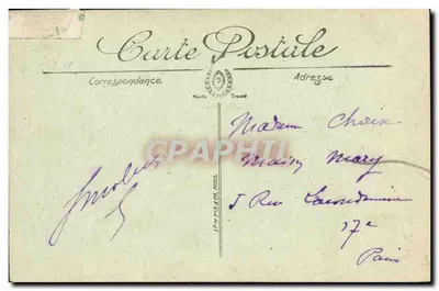 Trouville — El Muelle y la Playa con Marea Baja — LL — Reverso