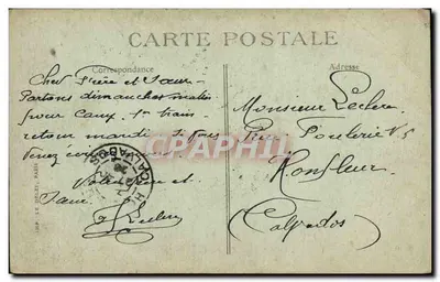 Sainte-Adresse — De lantaarns van de Hève — Uitgever: IMP. LE DREUX, PARIS — N° 84 — Achterkant