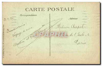 SAINT-ADRESSE — Katedra Najświętszej Panny Maryi Marynarki — E. Le Dœky, wyd. 1927 — Rewers