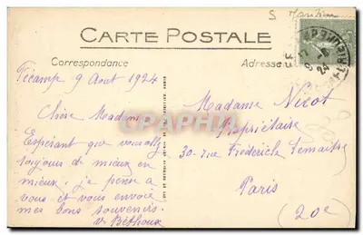 Fécamp — A Bénédictine — A Cour d'honneur — LL — Verso