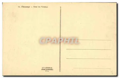 Fécamp — Bajo las Escolleras — LE LITTORAL (Seine-Inférieure) F. b. — Reverso