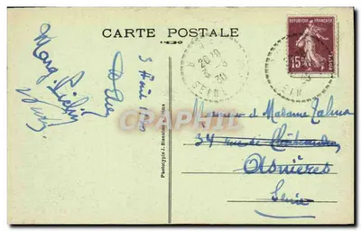 Zamek w Mesnières — Façada zamku — Fototypia J. Bienaimé, Reims — Rewers