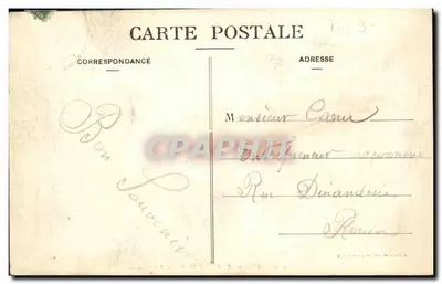 Zamek HÉRON — Seine-Inférieure — H. Discours-Noël, Rzeźbiarz, Rouen. — Rewers