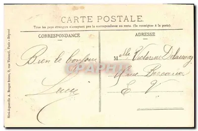 Castelo de Gournay — Casa Arnout — Sini-Aquacelle, Paris — Verso