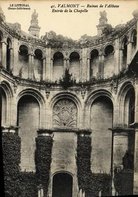 Valmont — Ruínas da Abadia — Entrada da Capela — LE LITTORAL (Seine-Inférieure)