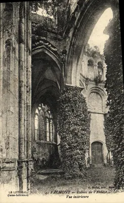 Valmont — Ruínas da Abadia — Visão interna — E. Mellet, editor, Dainville
