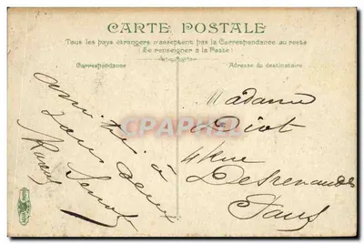 Le Tréport — A ponte em dia de tempestade — editor A. Dufour, n°28 — Verso