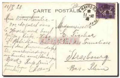 Le Havre — Le Transatlantique "FRANCE" et l'entrée du Port — G. F., Le Havre, n° 137 — Verso