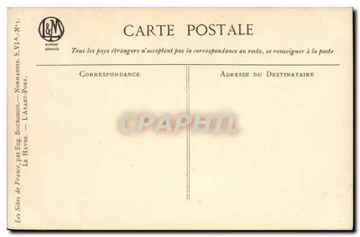 Le Havre — Het Avant-Port — van Eug. Bourgeois, Serie VI-4, N°1 — Achterkant