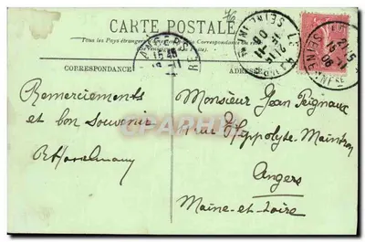 Le Havre — Na pokładzie "La Lorraine" — Fumoir — LL. — Rewers