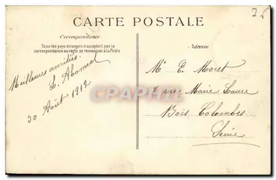 Le Havre — A « Provence » (190m40 de comprimento) saindo do porto — Editor E.P.D. n°22 — Verso