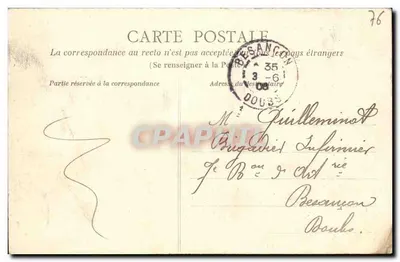 Le Havre — Chegada do navio de Rouen — E.B.Z. 14 — Editor Sollet — Verso