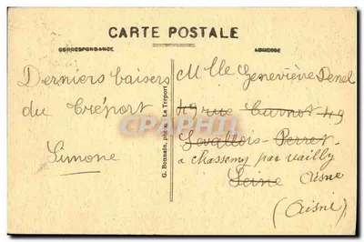 Le Tréport — Molo w czasie burzy — G. B. nr 65 — Rewers