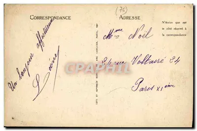 Le Tréport — Port przy niskiej wodzie — LL — Rewers