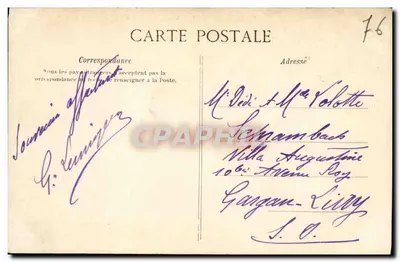 Le Tréport — Ogólny widok z falisy — C. L. C. — Rewers