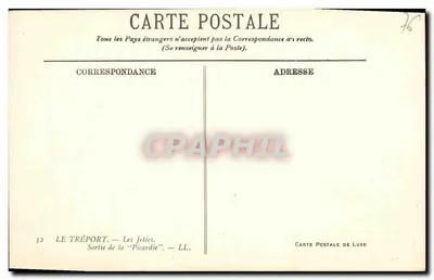 Le Tréport — De Jetten — Uitgang van de 'Picardie' — Achterkant