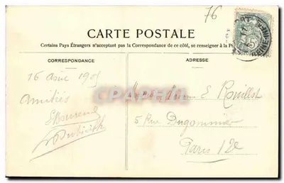 Le Tréport — Widok z Musoir — wydawca Frauffueces, n°30 — Rewers