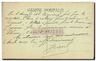 Marseille — Rue Cannebière — widok ulicy z tramwajem nr 708 — wydawca nieznany — Rewers