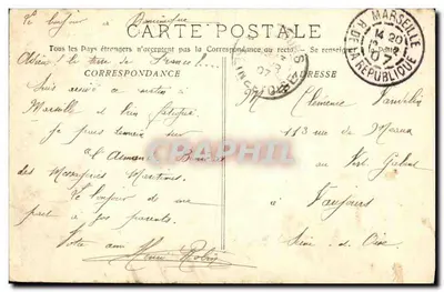 Marseille - O Velho Portos e N.-D. de la Garde — Fot. R. Tacon, n°41 — Verso