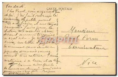 Stara pocztówka Marsez — Arc de Triomphe Porte d'Aix — Rewers