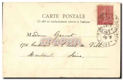 Marseille — Funicular de N.-D. de la Garde — B. F., Paris — Verso