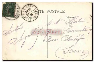 Marseille — Le Prado, widok z plaży — Wydawca EL, nr 8 — Rewers