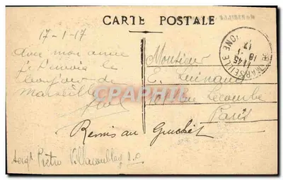 Marseille - De Kathedraal — uitzicht op de haven, uitgever onbekend — Achterkant