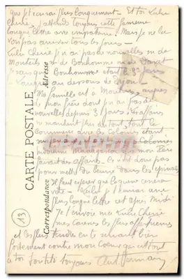 Marseille — Le Château du Pharo — Éditeur : imprimeur non visible, n° 19 — Verso