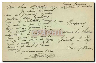 Cordillère — Cargaison maritime — Messageries Maritimes — Verso