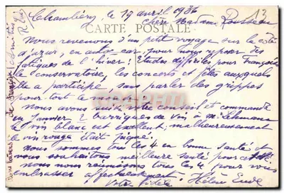 Marseille - La Canebière — widok ulicy z tramwajem i pieszymi — wydawca Phoscão, n°13 — Rewers
