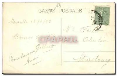 Marsella - Vista general sobre N.-D. de la Guardia — P.B. — Reverso