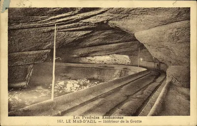Le Mas-d'Azil — Interior da Gruta — Édit. Darbe, n° 167
