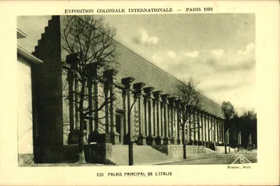 Palais Principal de l'Italie — Exposition Coloniale Internationale — Paris 1931 — Brasini, Arch.