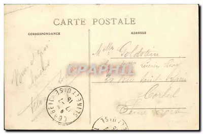 Torpilleerflottille in actie in de Manche die zich richt naar de haven in slechte weersomstandigheden — Collectie F.C. Cherbourg — Achterkant
