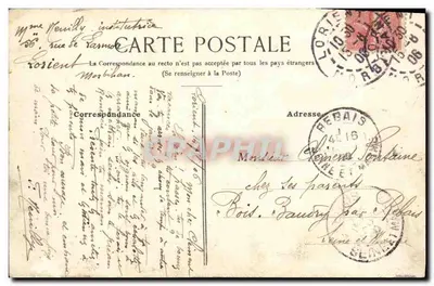 Amiral-Tréhouart, encouraçado da guarda-costeira — Port-Louis, 14 de agosto de 1906 — Coleção H. Laurent — Verso