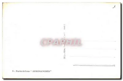 Porta-aviões "ARROMANCHES" — série — editor C.A.P. Paris — Verso