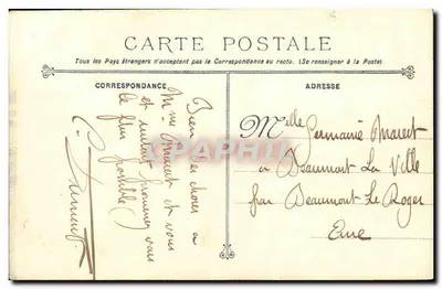 Toulon — Torpedeiro AVERNE — Marinha Militar Francesa — Verso