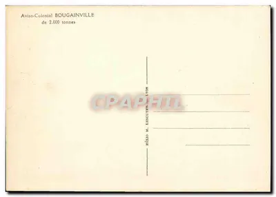 Bougainville — navire colonial — éditeur Hélio M. Lescuter, Lyon — Rewers