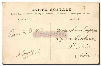 Le Bruix — croiseur de guerre en mer — Cliché G.B.P. n°9 — Verso