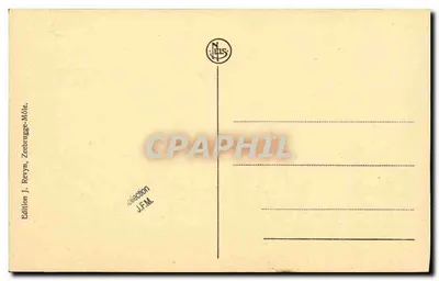 O S.S. Brussels afundado na extremidade do Môle e seu corajoso capitão Fryatt — Edição J. Revyn, Zeebrugge-Môle, No 12 — Verso