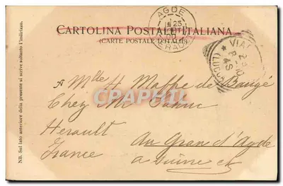 R. Incrociatore italiano «Calatafimi» — Ed. Vierbûcher, Milano, No. 1318 — Verso